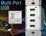 Multi-Port Wall Supply Serves Multiple USB-Driven Devices Multi-Port Wall Supply Serves Multiple USB-Driven Devices